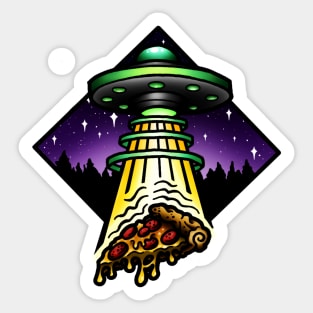 Pizza Abduction Sticker